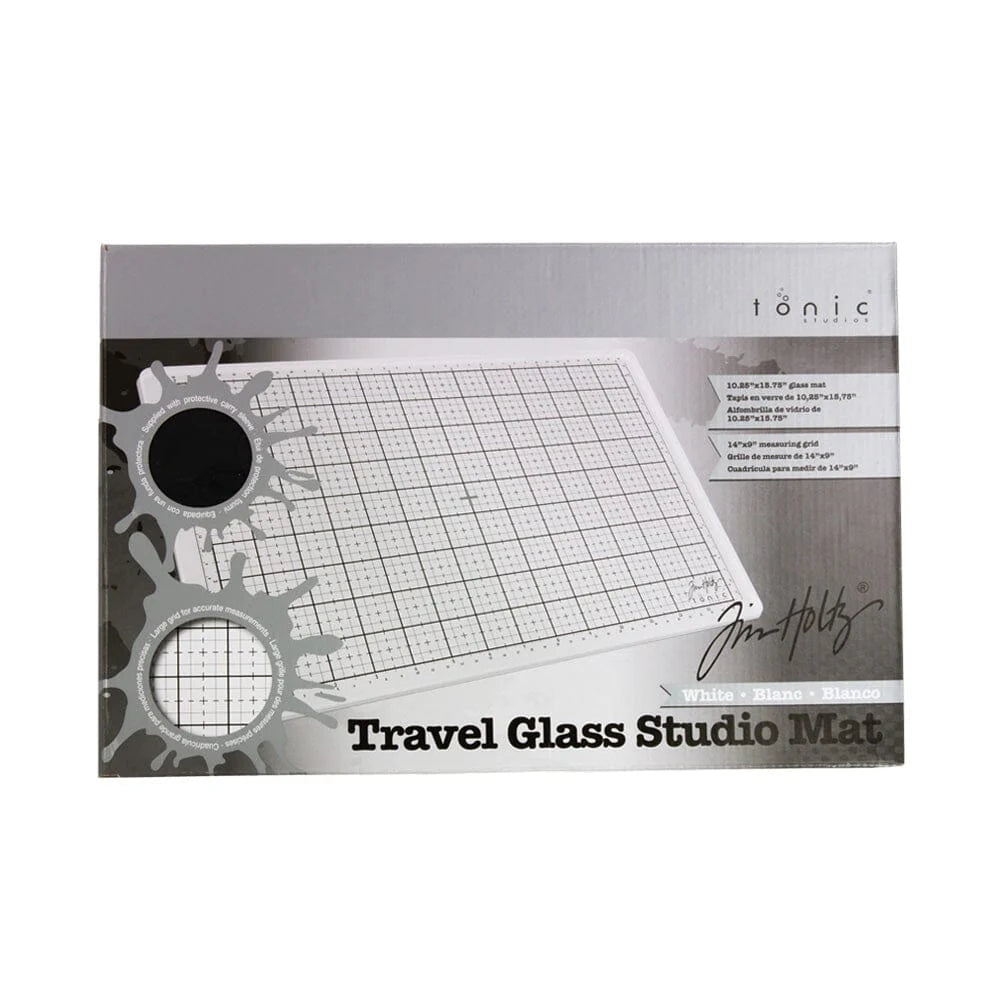 Travel Glass Media Mat White
