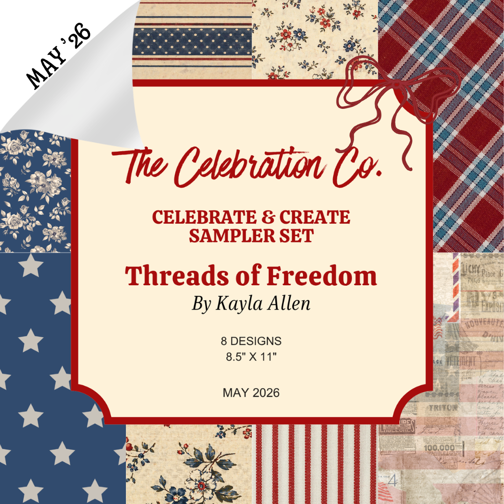 Threads of Freedom - Digital Download - Craft Paper Set- Digital- The Celebration Co.
