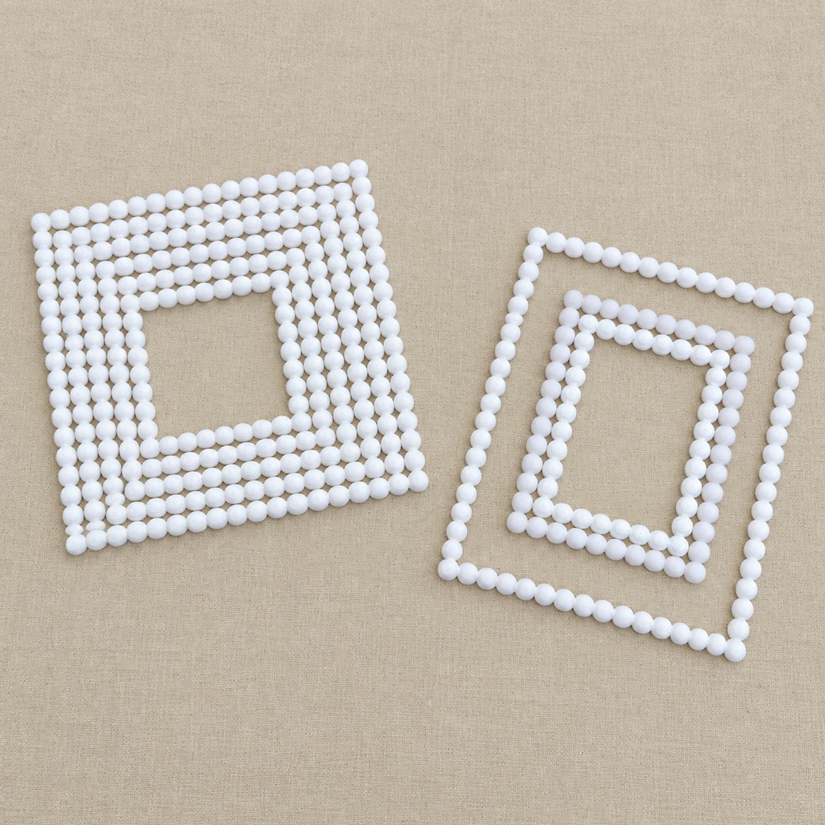 Dimensional Beaded Frame Set of 9- 3D- The Celebration Co.