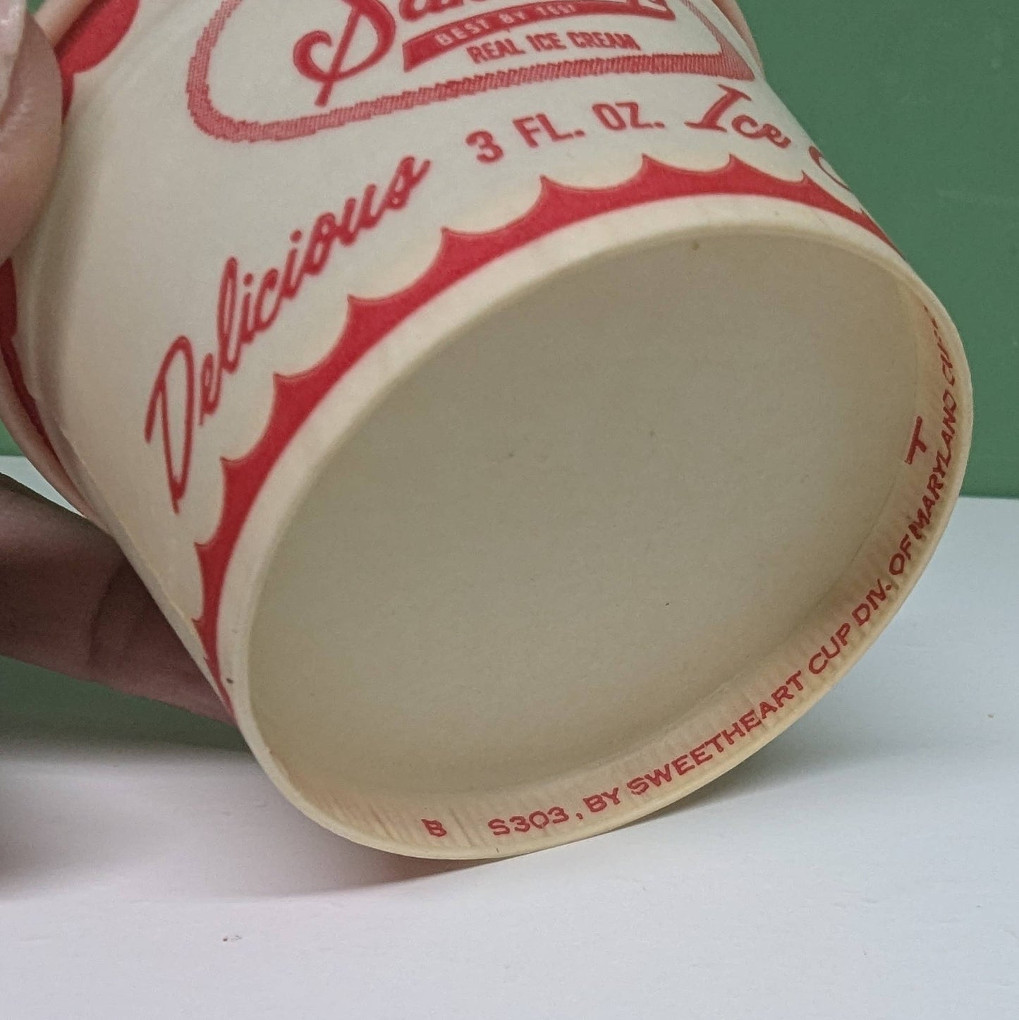 Sanitary's ice cream cup- vintage- The Celebration Co.