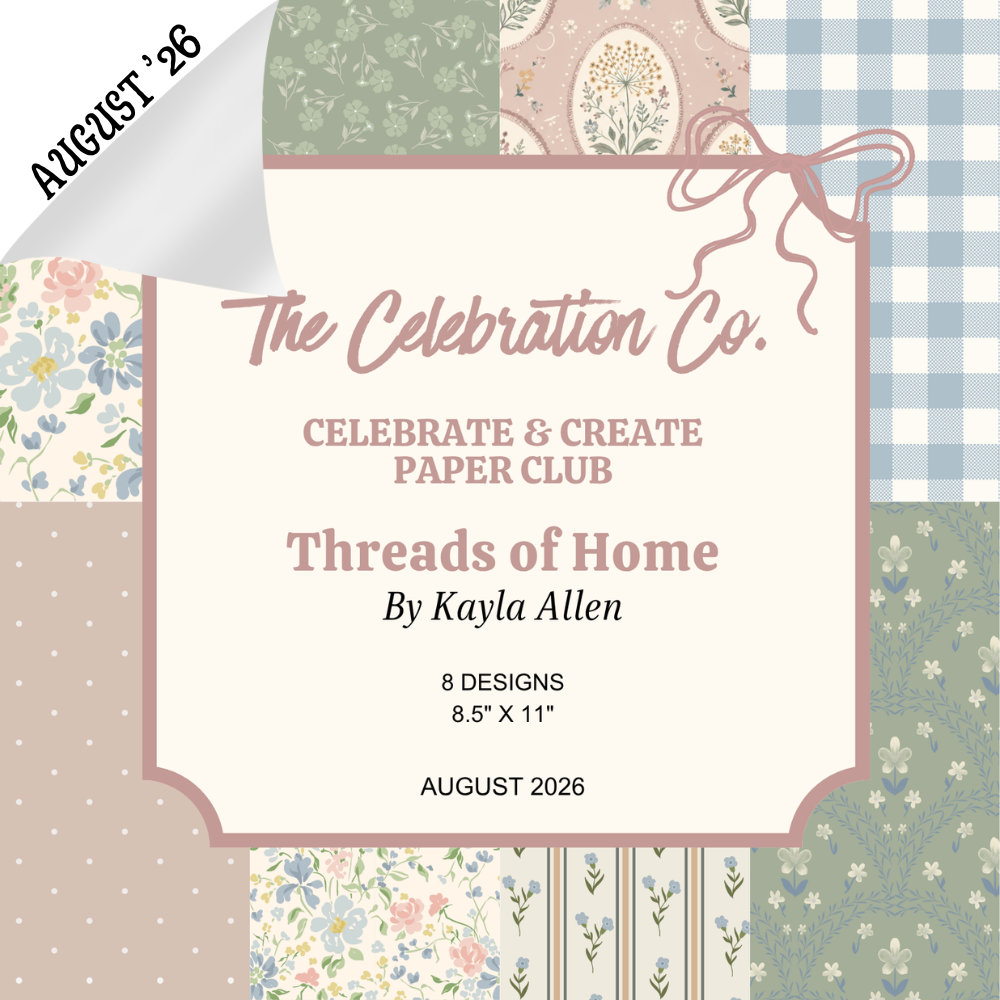 Threads of Home - Digital Download - Craft Paper Set- Digital- The Celebration Co.