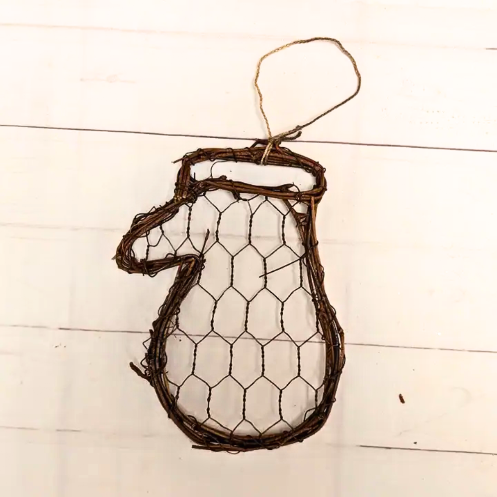 Rusty Chicken Wire Mitten