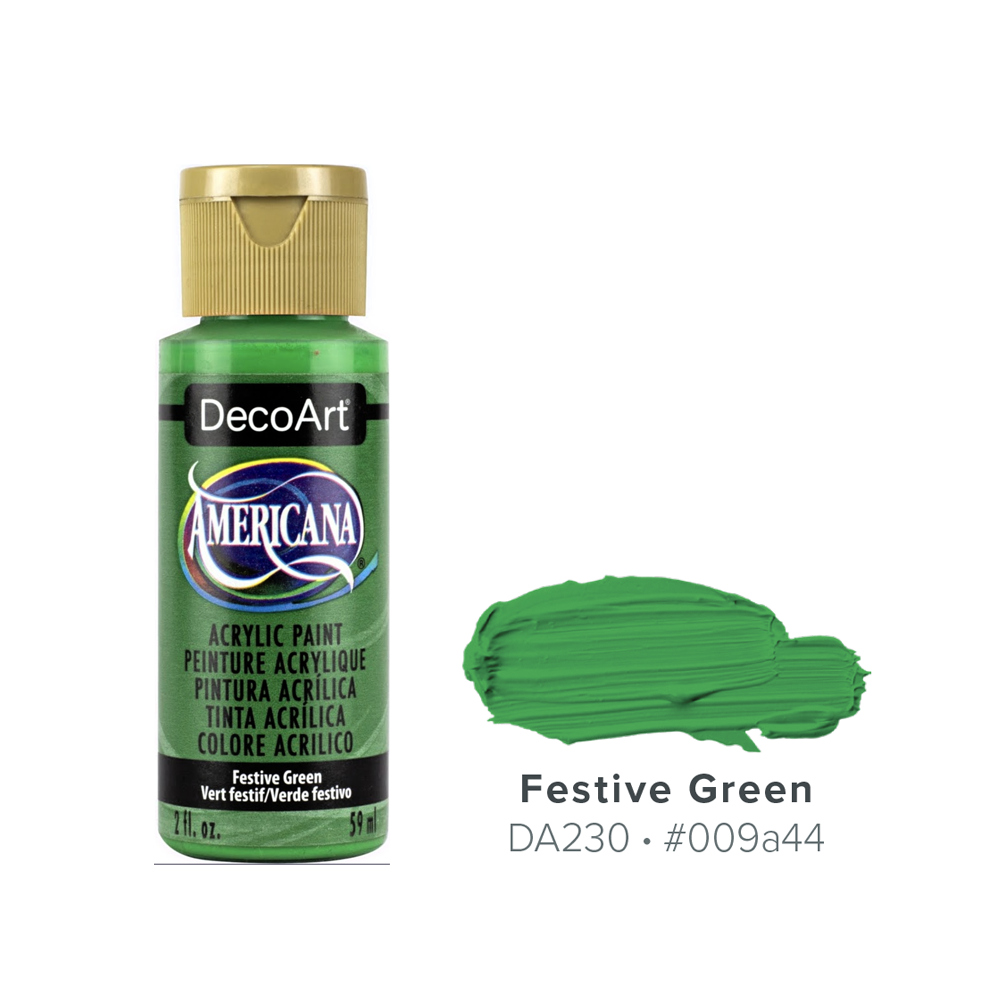 DecoArt Americana Acrylic Paint - 2 oz. - GREENS- Paints & Mediums- The Celebration Co.
