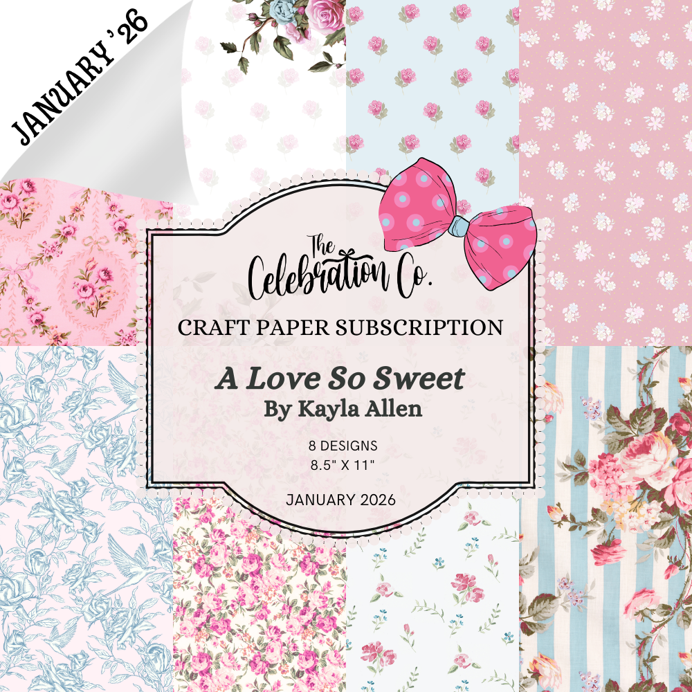 A Love So Sweet - Digital Download - Craft Paper Set- Digital- The Celebration Co.
