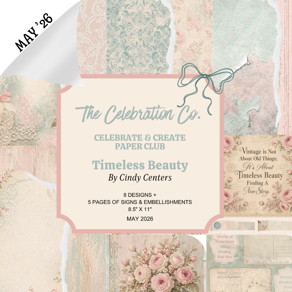 Celebrate & Create Paper Club - A Monthly Digital Download Subscription (May 2026)- Digital- The Celebration Co.
