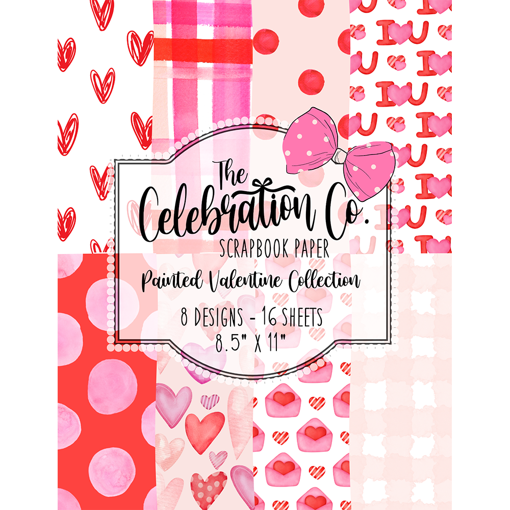 Painted Valentine's Day - Crafting Paper Package – The Celebration Co.