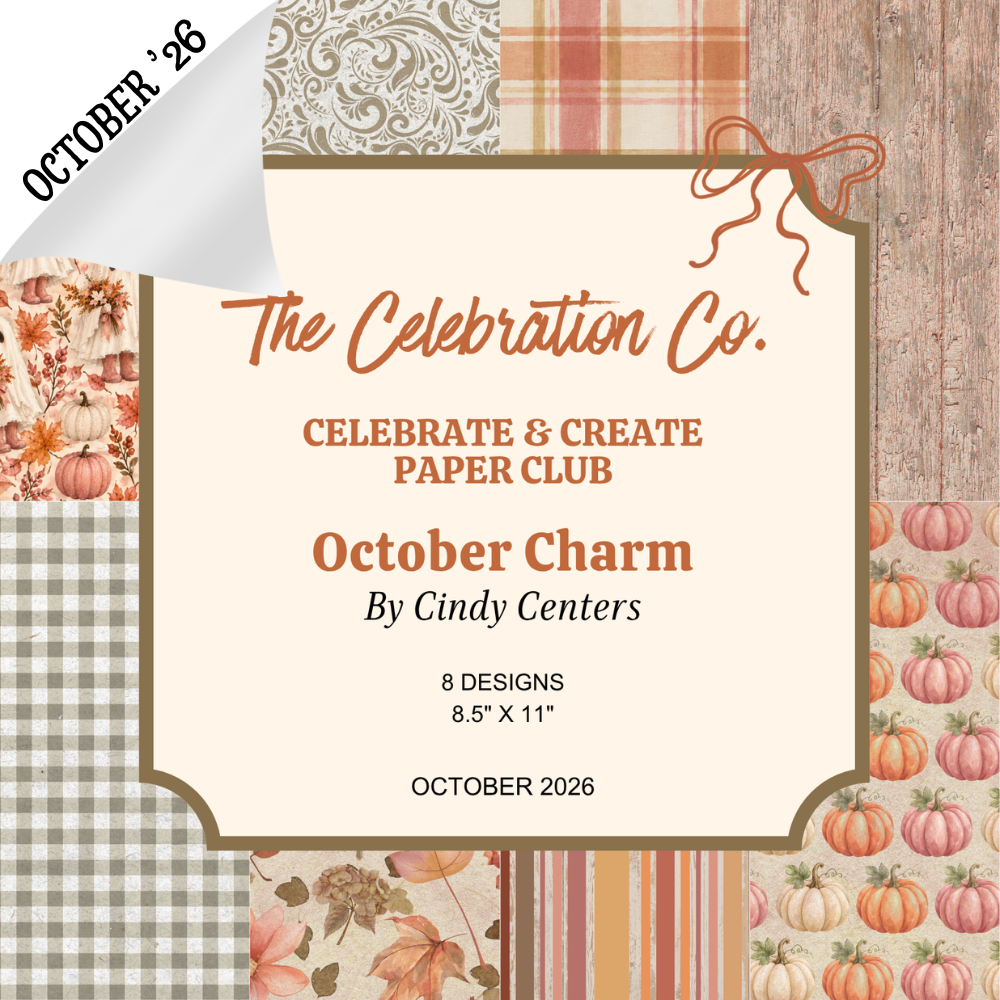 October Charm - Digital Download - Craft Paper Set- Digital- The Celebration Co.