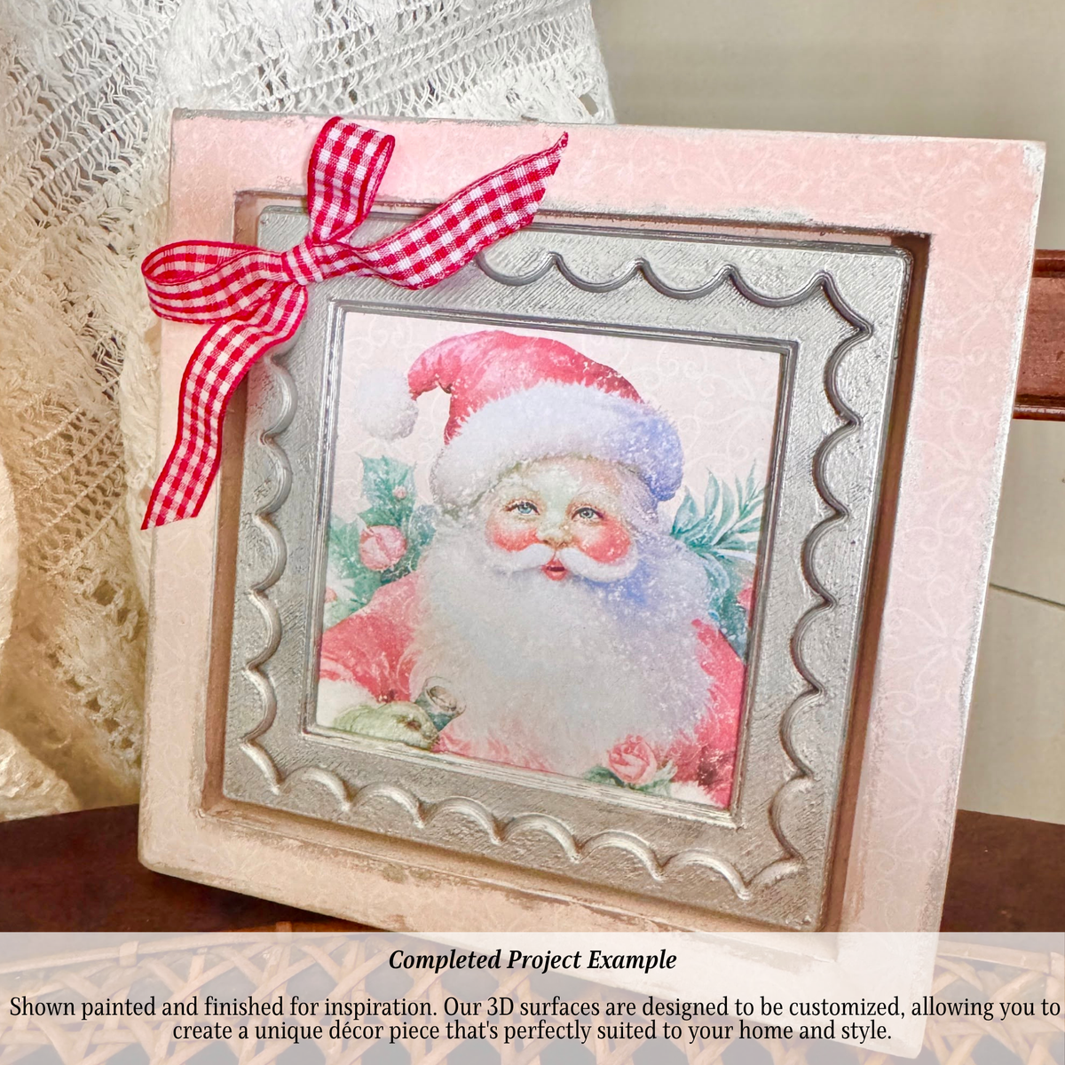 Scalloped Frames – Set of 2 Decorative Accents- 3D- The Celebration Co.