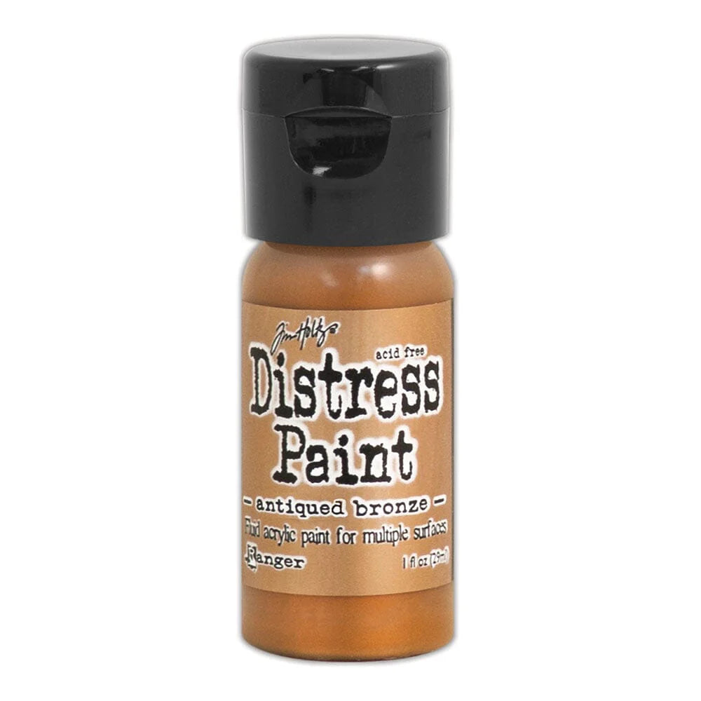 Tim Holtz Distress® Flip Top Paint Tarnished Brass- Paints & Mediums- The Celebration Co.