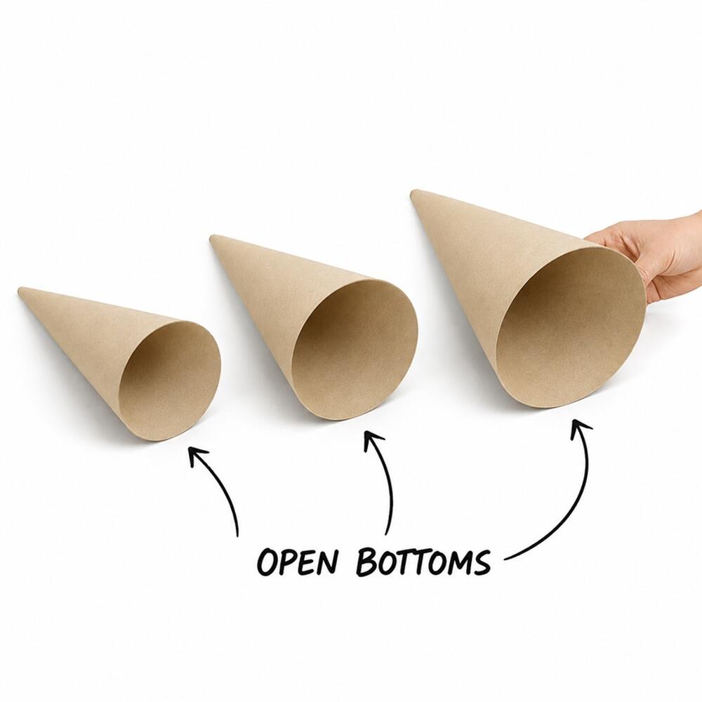 Paper Mache Cones – Set of 3- Paper Mache- The Celebration Co.