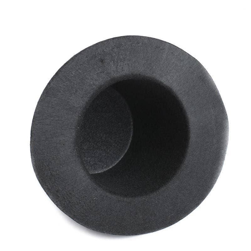 Black Flocked Stovepipe Top Hat- Embellishments- The Celebration Co.