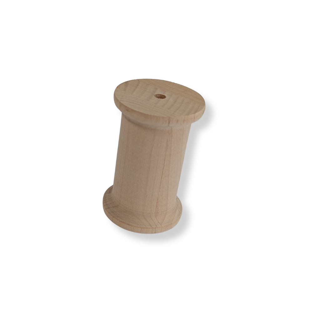 Unfinished Natural Wood Thread Spool- Wood- The Celebration Co.