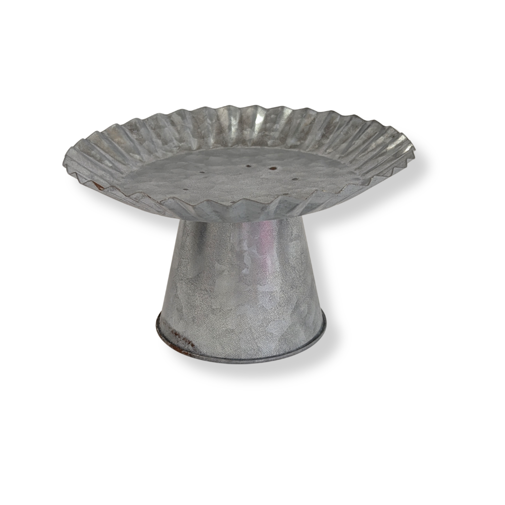 Weathered Look Metal Cake Stand - Select Size- Decor- The Celebration Co.