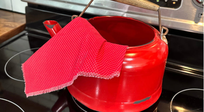 Faux Enamelware Tea Pot