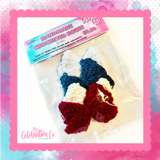 4-Pack Crocheted Bows by Madi