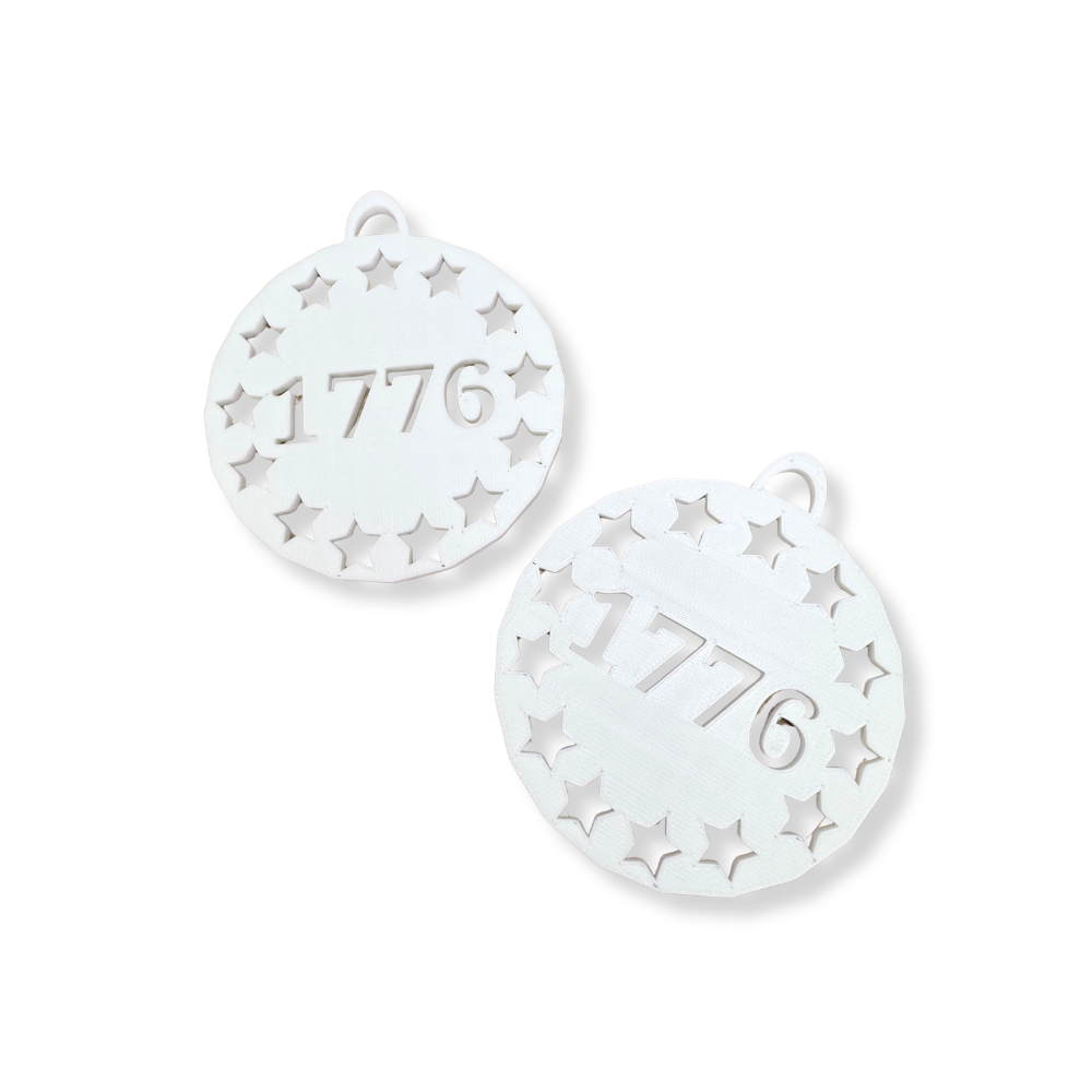 1776 Ornament Set – 4" Surface (Set of 2)