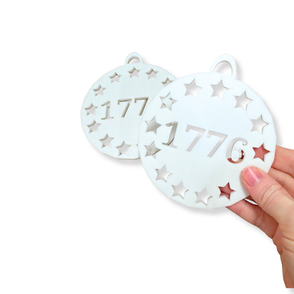 1776 Ornament Set – 4" Surface (Set of 2)