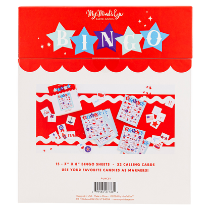 Americana Bingo Game-  Party- The Celebration Co.