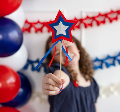 DIY Patriotic Wands-  Party- The Celebration Co.