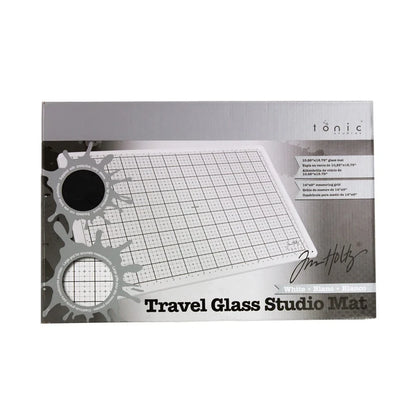 Travel Glass Media Mat White
