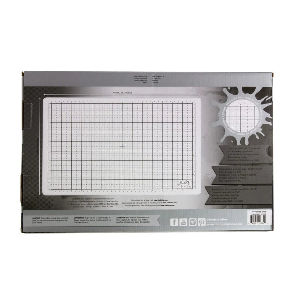 Travel Glass Media Mat White