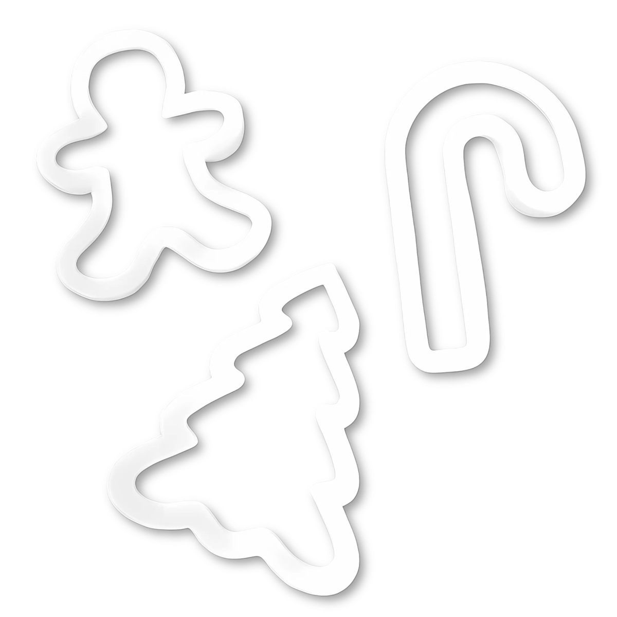 Christmas Ornaments – Set of 3 Festive Accents-  3D- The Celebration Co.
