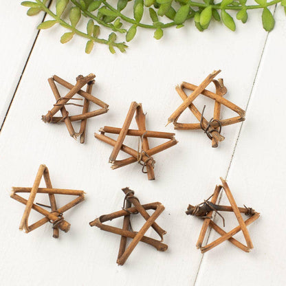 Mini Twig Vine Stars – Bag of 6-  Embellishments- The Celebration Co.