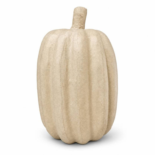 Paper Mache Pumpkin - 10" x 6" Dia.-  Paper Mache- The Celebration Co.