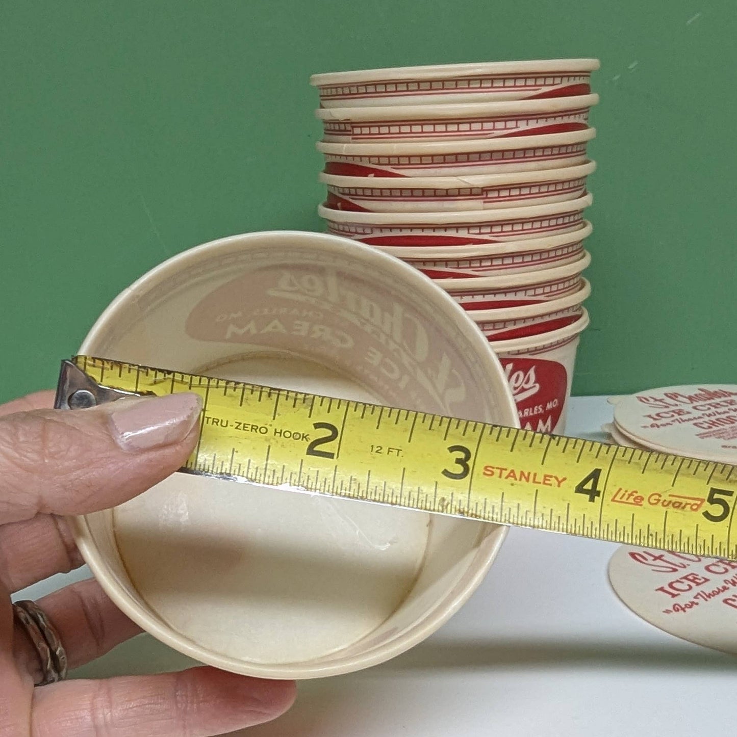 Vintage St Charles Chocolate ice cream cup w/ lid-  vintage- The Celebration Co.