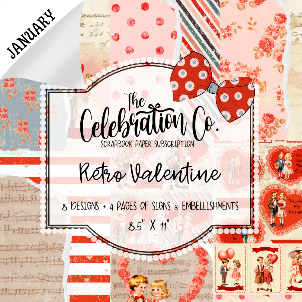 Monthly Craft Paper, Embellishments and Signs - Digital Download Subscription-0224B