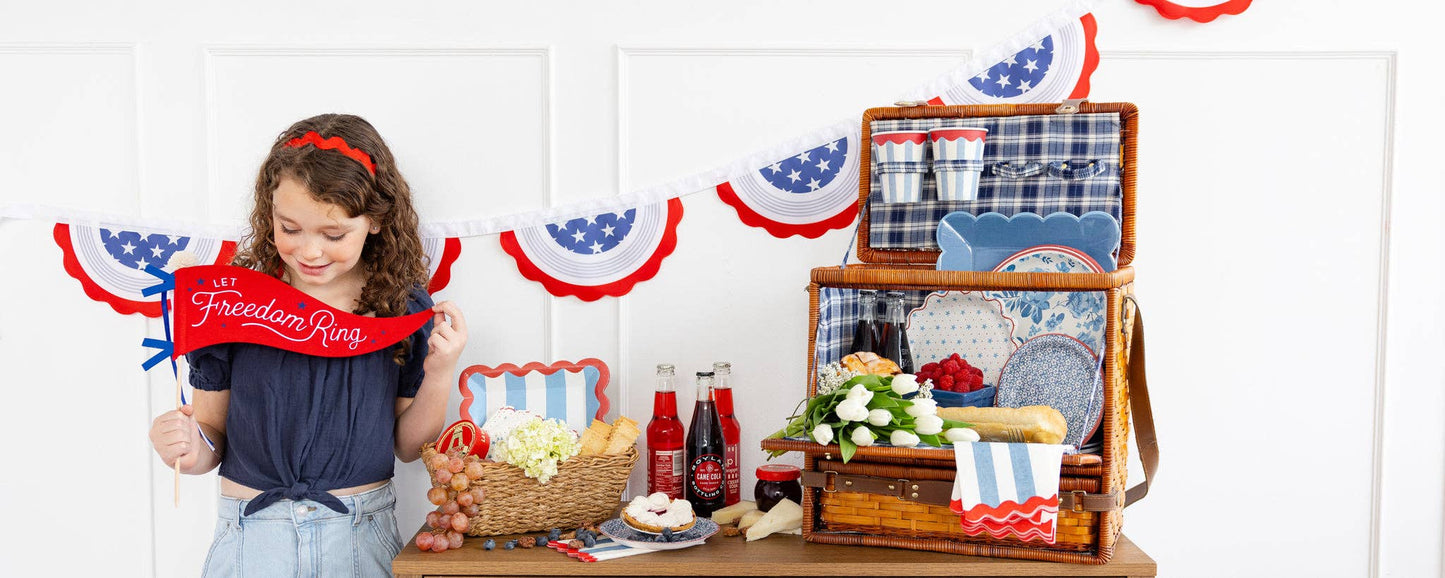 Let Freedom Ring Felt Pennant Banner-  Party- The Celebration Co.