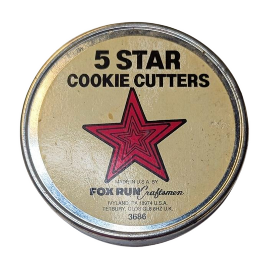 Vintage Star Cookie Cutter Set in Tin