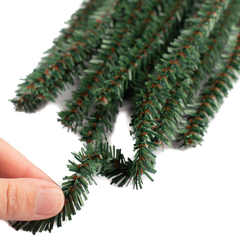Pack of 12 Canadian Pencil Pine Wired Stems - 12" long-  Florals- The Celebration Co.