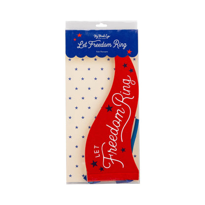 Let Freedom Ring Felt Pennant Banner-  Party- The Celebration Co.