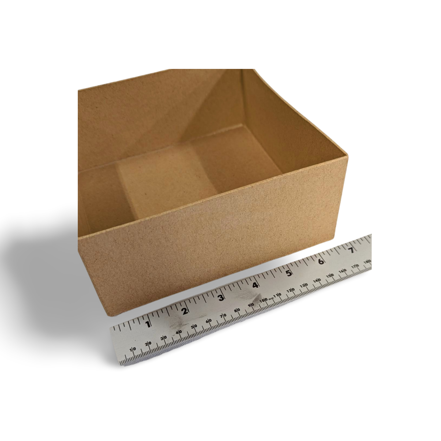 Square Paper Mache Box with Lid - 7" x 7" x 3"