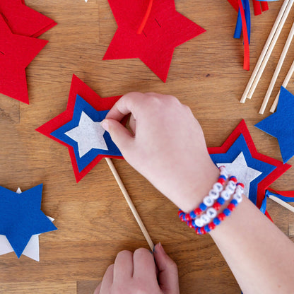 DIY Patriotic Wands-  Party- The Celebration Co.