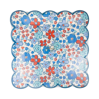 Floral Americana 9" Plate (Package of 8)-  Party- The Celebration Co.