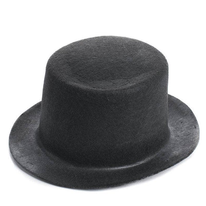 Black Flocked Top Hat-  Embellishments- The Celebration Co.