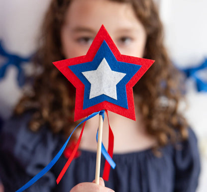 DIY Patriotic Wands-  Party- The Celebration Co.