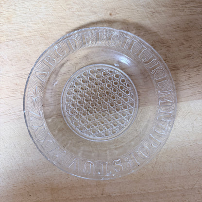 Vintage ABC Children’s Glass Plate-  vintage- The Celebration Co.