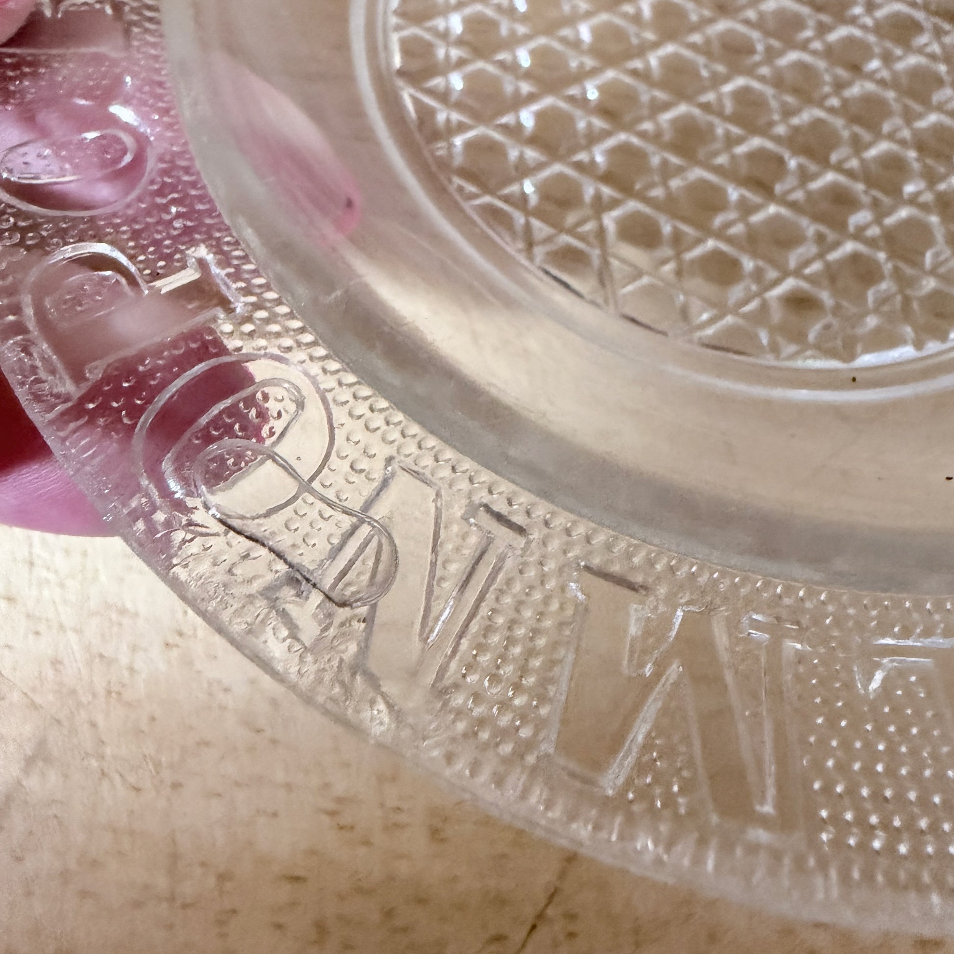 Vintage ABC Children’s Glass Plate-  vintage- The Celebration Co.