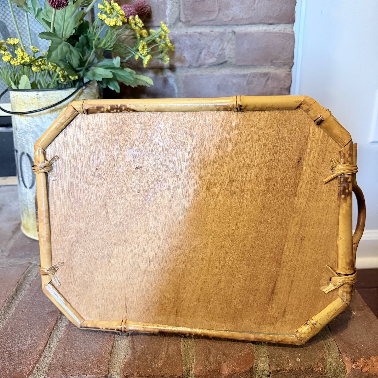 Vintage Bamboo Serving Tray-  vintage- The Celebration Co.
