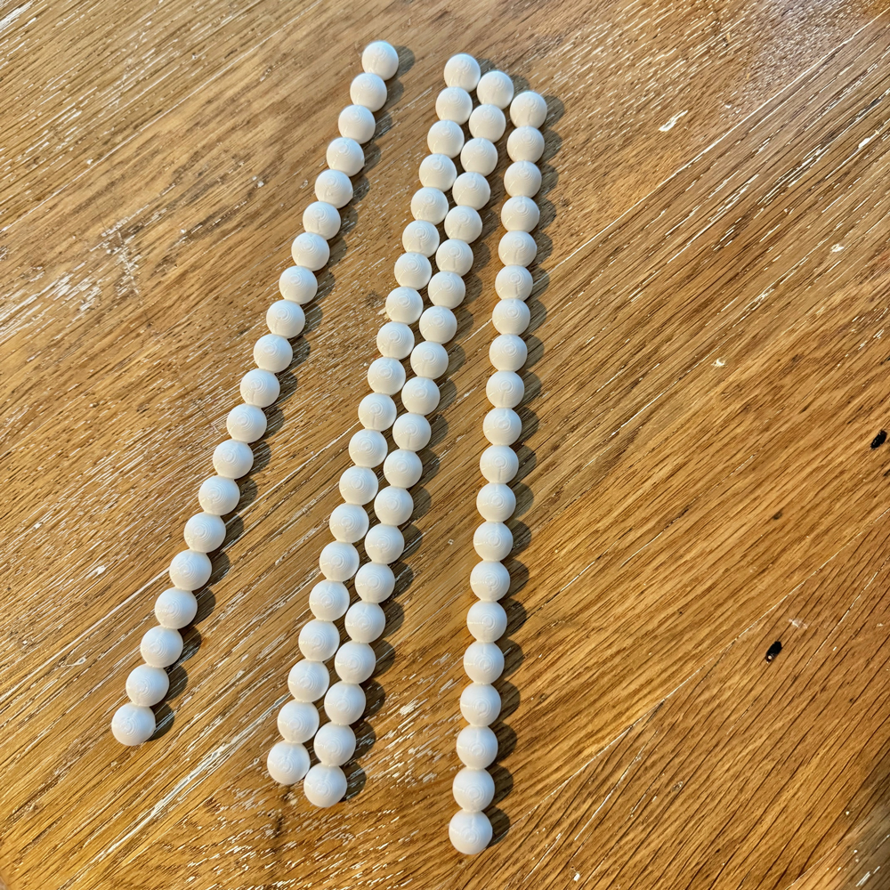 3D Printed Beaded Trim Pieces (4-Pack)