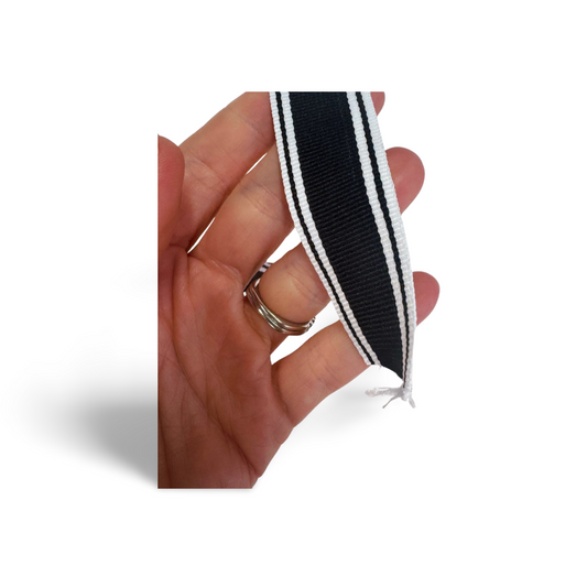 Black Striped Grosgrain Ribbon