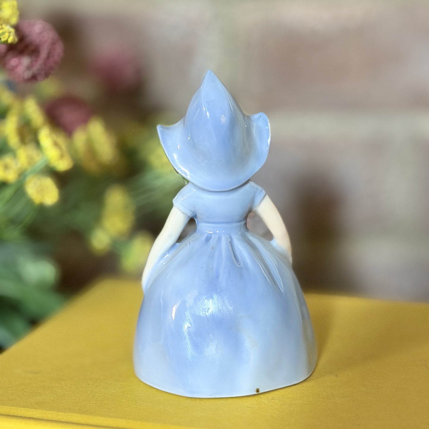 Vintage Porcelain Girl Bell Figurine-  vintage- The Celebration Co.
