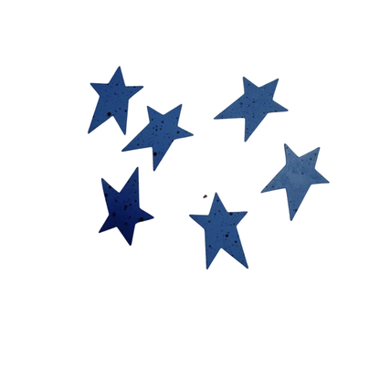 Cadet Blue Speckled Tin Stars (Package of 6)-  Craft Supplies- The Celebration Co.