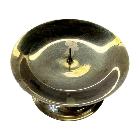Vintage Brass Pedestal Candle Holder-  vintage- The Celebration Co.