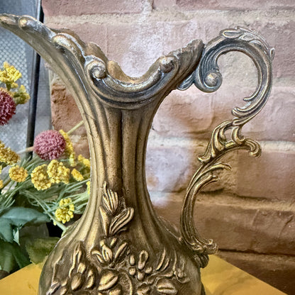 Vintage Brass Footed Pitcher Vase – Made in Italy-  vintage- The Celebration Co.
