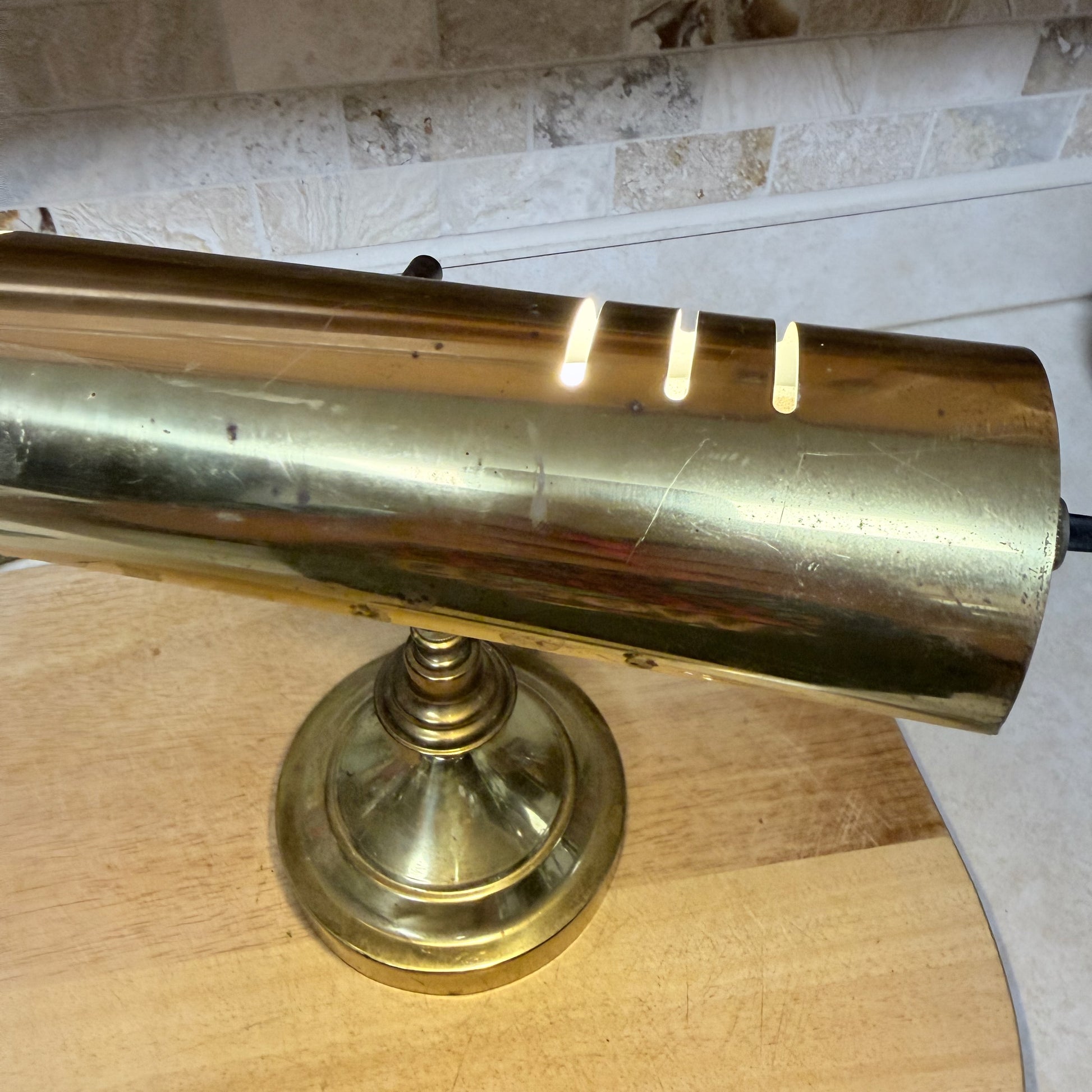 Vintage Adjustable Brass Bankers/Piano/Desk Lamp-  vintage- The Celebration Co.