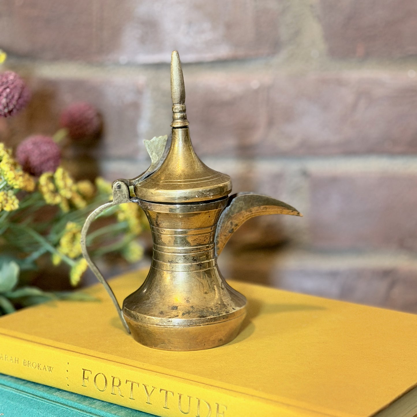 Vintage Brass Dallah from Dubai-  vintage- The Celebration Co.